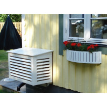 Hus til udedel, svensk kernetræ i hvid, passer til Panasonic CZ, NZ, HZ